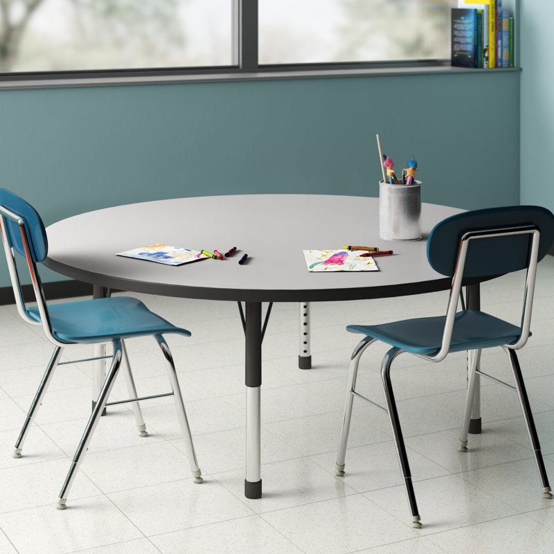 Table ronde d'activités, 48", Tableau blanc / noir, Épais