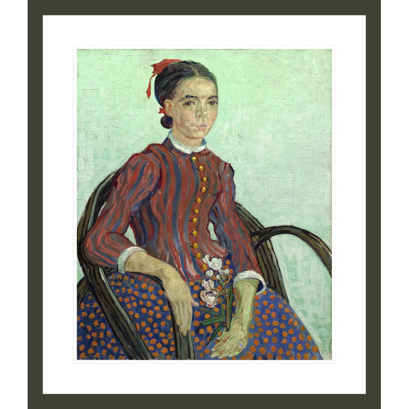 «La Mousmé» par Vincent van Gogh, impression giclée encadrée, H 27,22 po x l 23,5 po