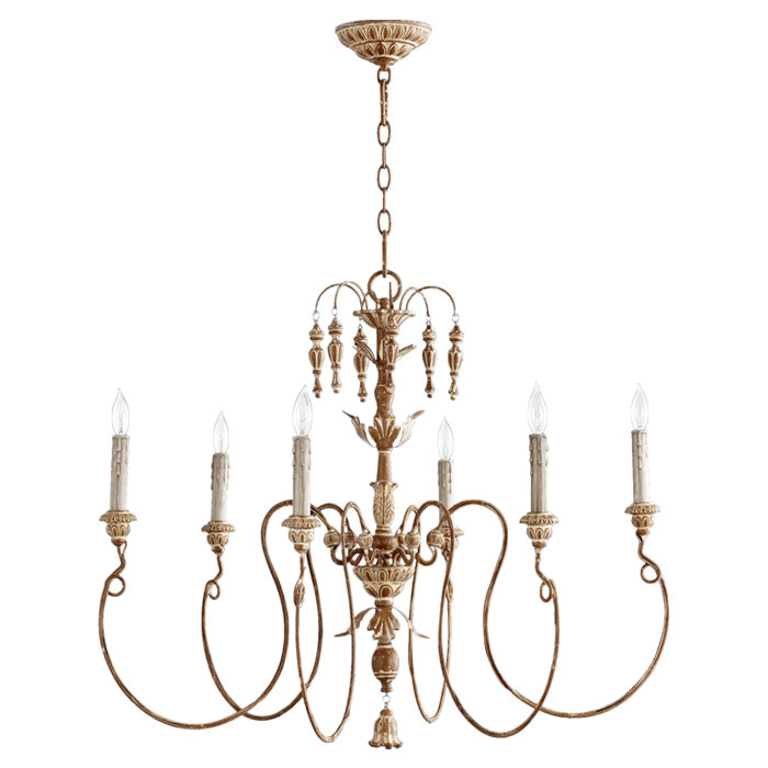 Salento 6 Light French Umber Traditional Chandelier, French Umber