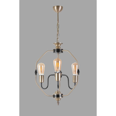 Lustre géométrique à 3 lumières Chou