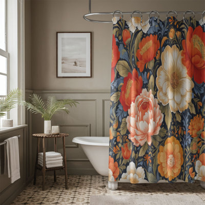 Rideau de douche standard 1 pièce Bright Blossoms
