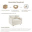 Canapé de 41 po à assise simple en chenille avec coussin profond et coussins décoratifs de 41 po de profondeur-1617752555