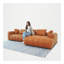 Canapé modulaire droit Clark - Cuir cognac