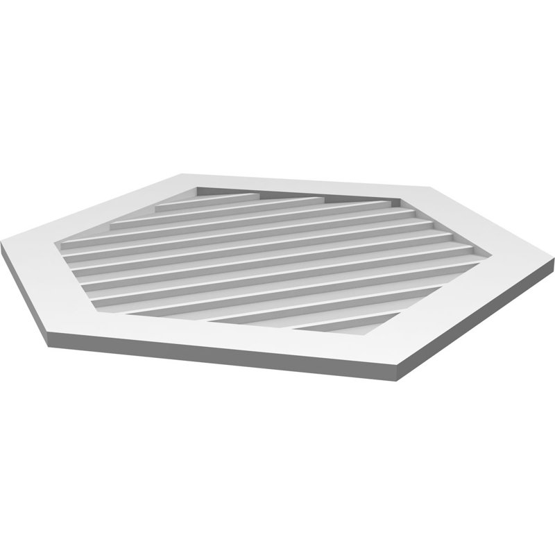 Ventilé vertical à pignon vertical en uréthane 8/12, H 1 po x l 34 po x L 40 po