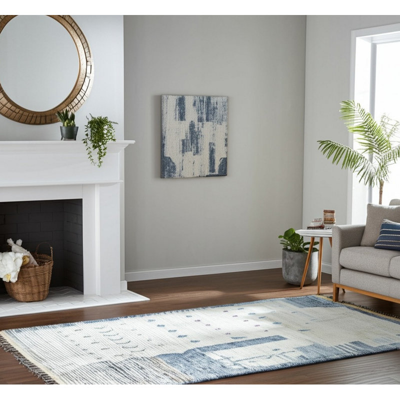 Marrakech Colorful Ember Bloom Multicolor Hand Knotted Wool Multicolored Contemporary Transitional 6' x 9'11" Area Rug