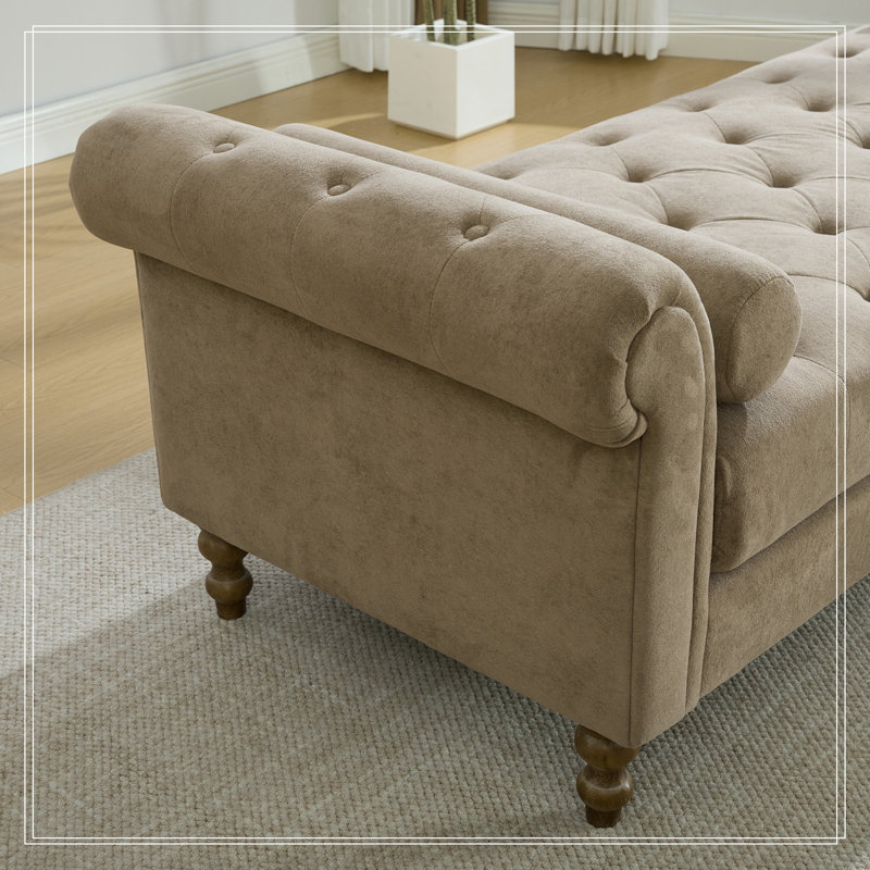 Shryock Chenille Upholstered Bench, Taupe