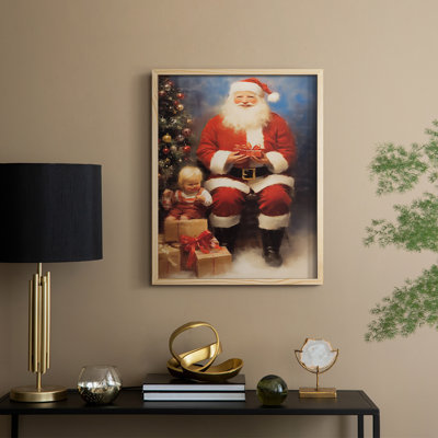 «Christmas Holiday Art», série 2-XCVII, reproduction encadrée - bois massif