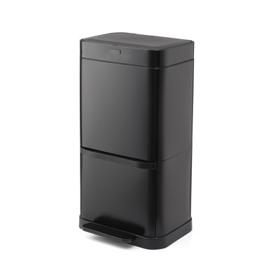SWKA4501BLKN Swan Stealth Dual Recycling Sensor Bin, Retainer Ring, Iron Body, 70L, Black