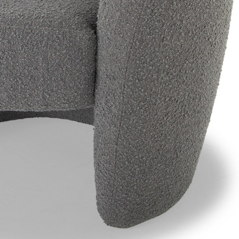 Yancy Barrel Chair, Charcoal