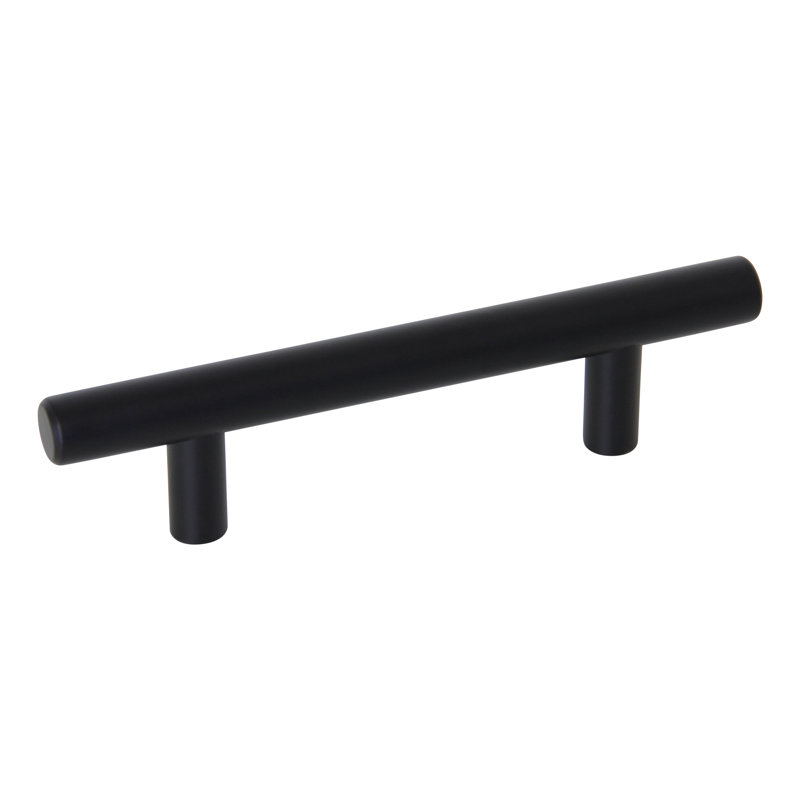 Poignée barre en T moderne, Noir, 1, 3"