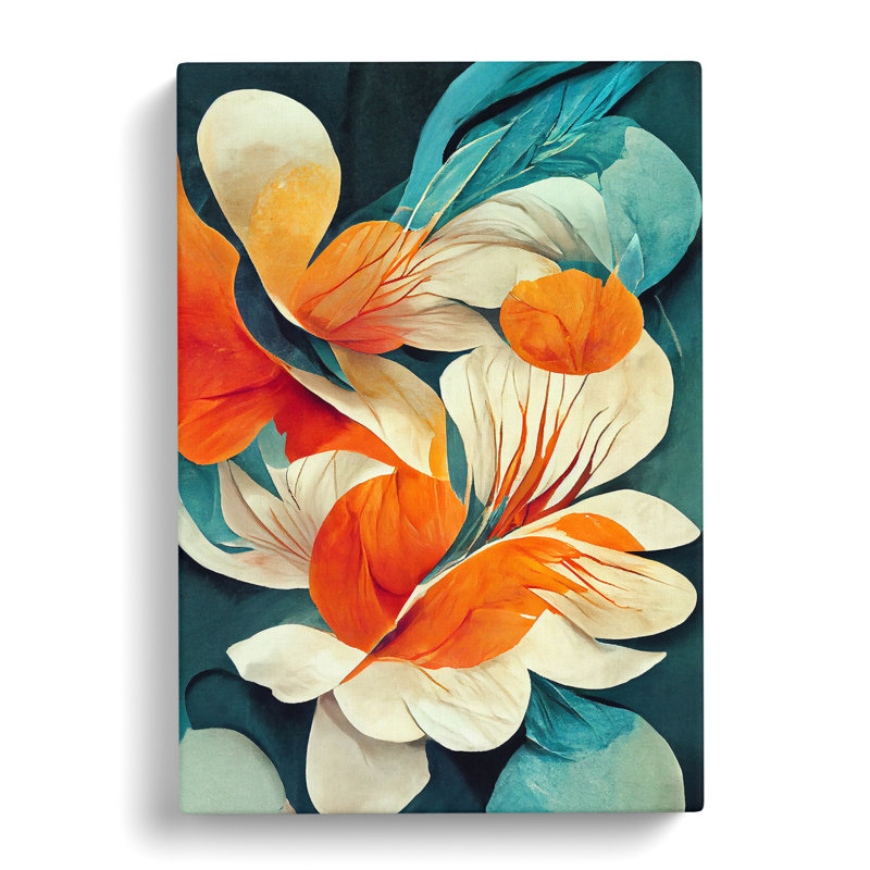 Beautiful Abstract Flowers No.5 - Wrapped Canvas, 50cm H x 35cm W x 3cm D