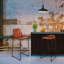Bar Stool with Steel Frame
