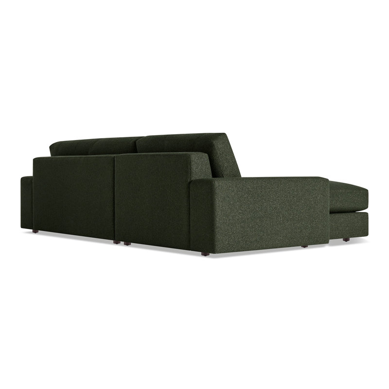 Esker Chaise Sectional, Left Hand Facing, Storm Velvet