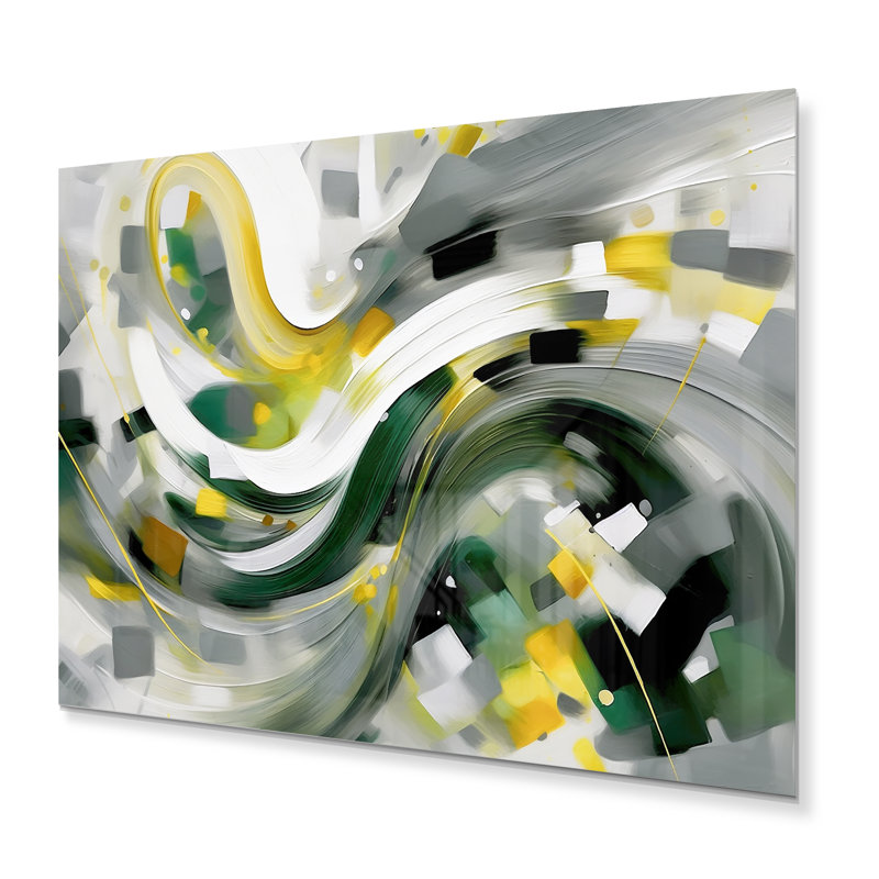 «Dynamic Waveforms I» sur métal, H 24 po x l 32 po