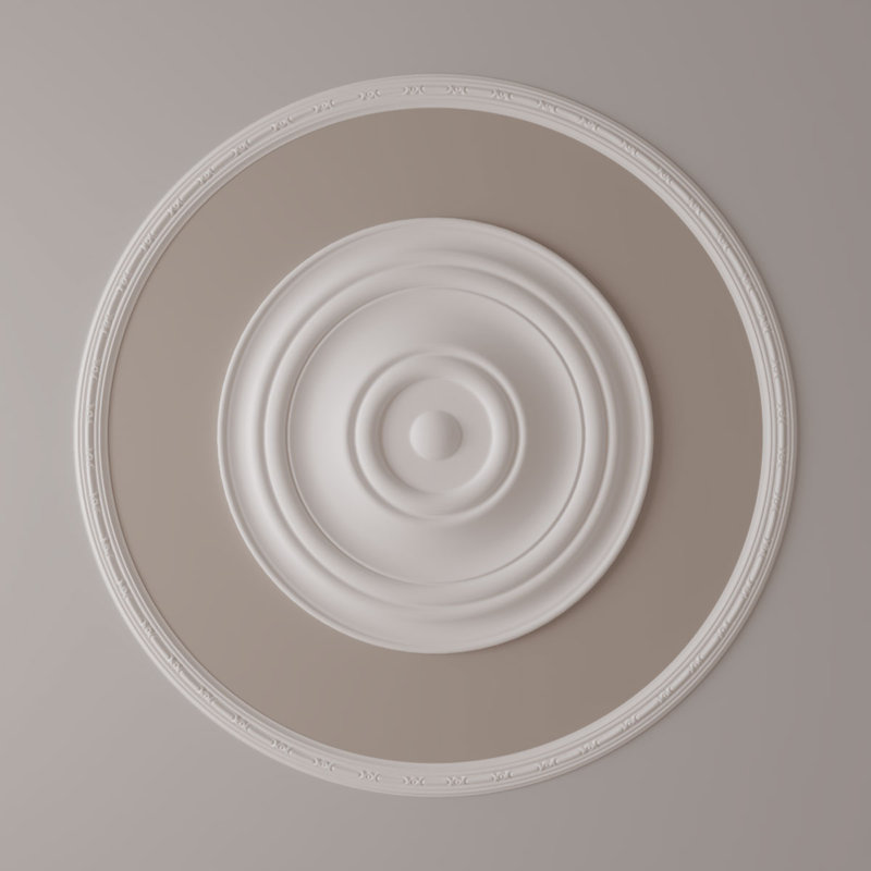 Ensemble d'anneaux de plafond Medea, H 52,13 po x l 52,13 po, Paquet de 4 (forme un cercle complet)