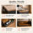 27.6-Inch Elevated Pet Bed with Easy-Access Steps, Storage Drawer, Removable Cushion, Open Lower Hideaway for Small Pets