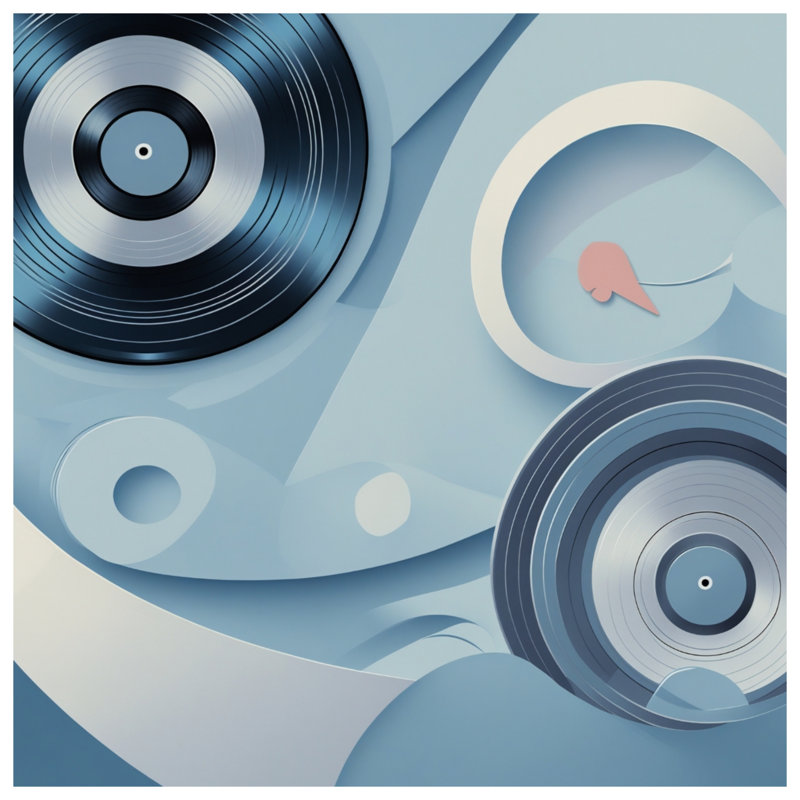 Vinyl Record Abstract Blankets, 60in W x 80in H