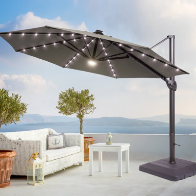 Parasol en porte-à-faux avec base Daarina