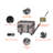 Cat Carrier with Wheels, Dog Carrier with Wheels for Pets under 22 lbs, Featuring 1 Folding Bowl, Airline Approved Rolling Pet Carrier with Telescopic Handle and Shoulder Strap, Grey