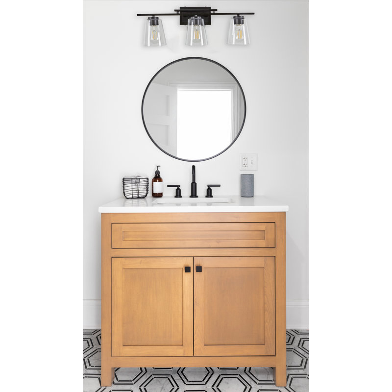 Éclairage pour meuble-lavabo à 3 lumières à intensité variable Baehr, Noir