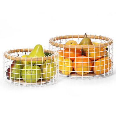 Ebern Designs Calavar Metal Fruit Bowl