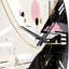Horloge murale rose et noire-93381222