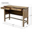 Table fonctionnelle à deux tiroirs en bois pour un charme décontracté