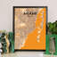 Miami City Map - No Frame Print-980634363