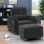 Fauteuil inclinable multifonctionnel noir avec dossier réglable et rangement