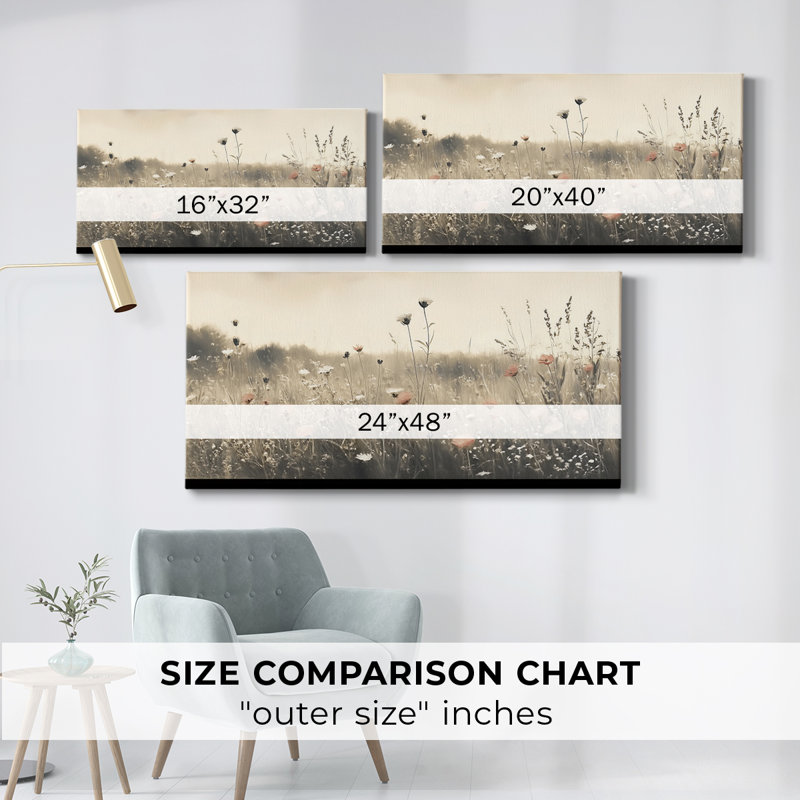 Botanical Series-CCXI- Toile tendue avec châssis - Prêt à accrocher, H 20 po x l 40 po