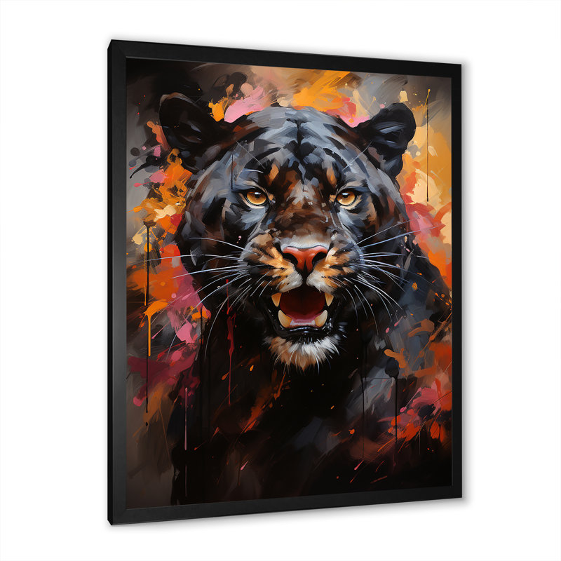 Dynamic Black Panther Spirit I, H 40 po x l 30 po x P 1,5 po, Cadre simple noir