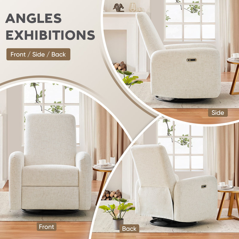 Fauteuil inclinable Pyburn, Lin beige