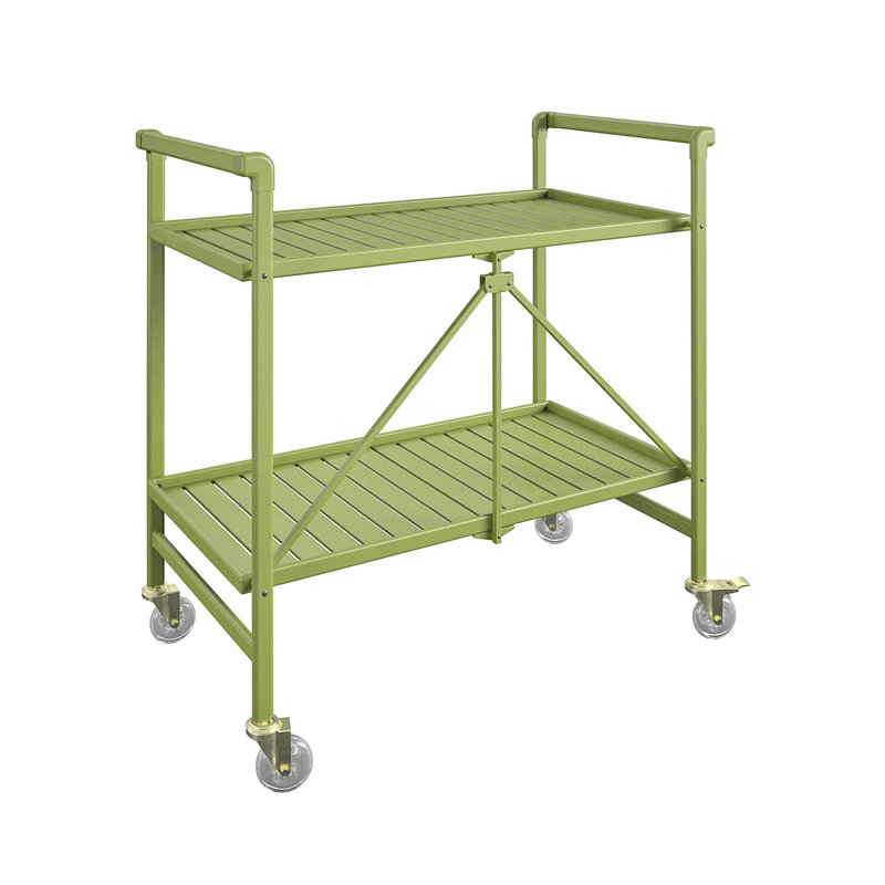Fenske Metal Bar Cart, Green