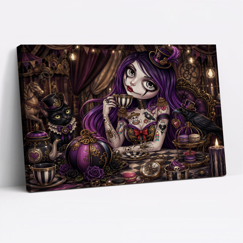 Art mural sur toile Steampunk, 12"H x 18"W