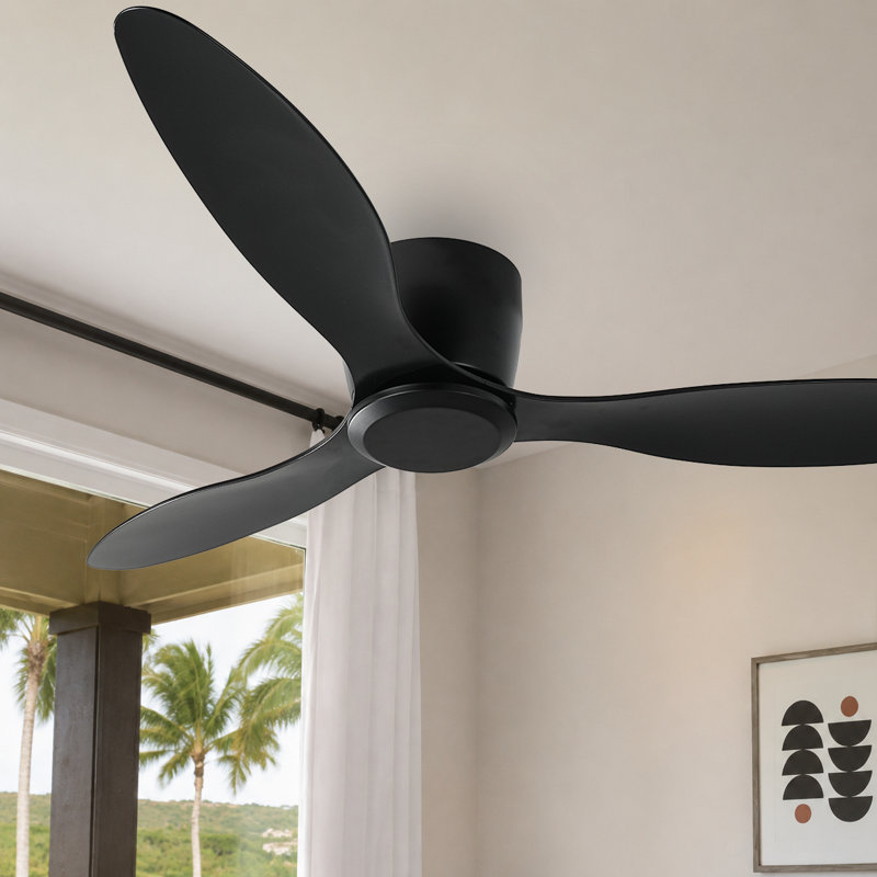 Ventilateur de plafond de 52 pouces sans lumière, Black