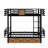 Twin XL Over Twin XL Metal Bunk Bed With MDF Board Guardrail And Drawers-575334944