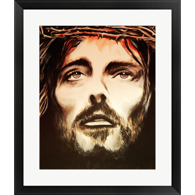 «Jesus Crown», reproduction de peinture acrylique sur papier encadrée
