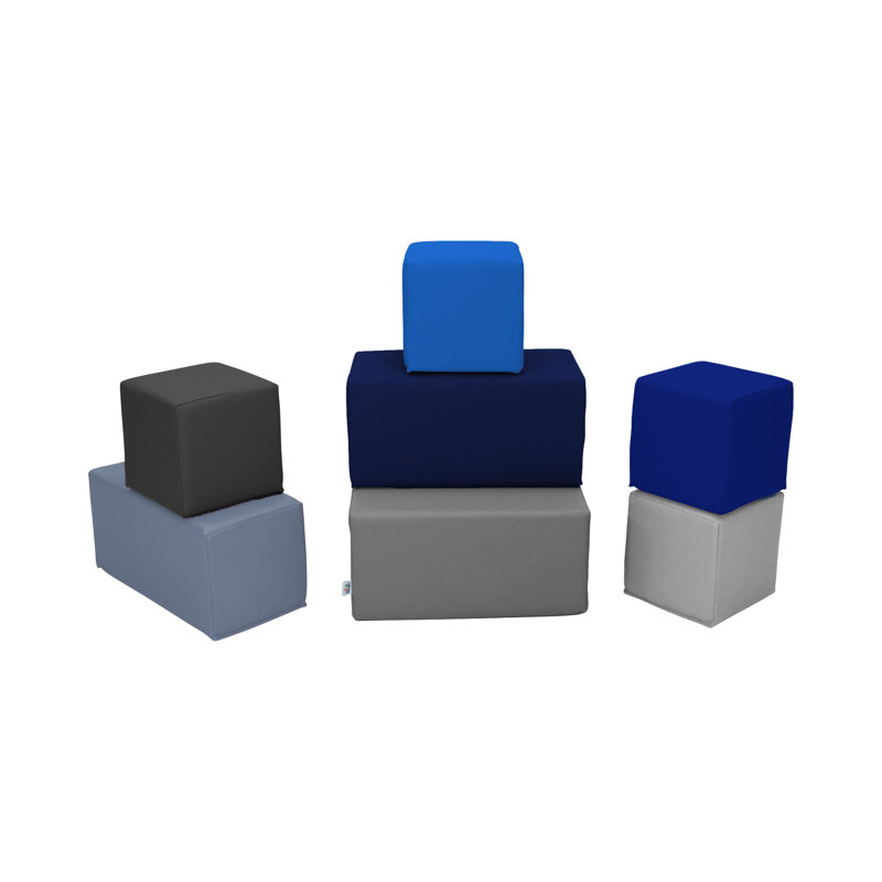 Ensemble de blocs Softscape 7 pièces, Bleu marine / bleu poudre