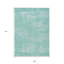 Tapis extérieur lavable abstrait turquoise et bleu sarcelle 9 pi x 12 pi