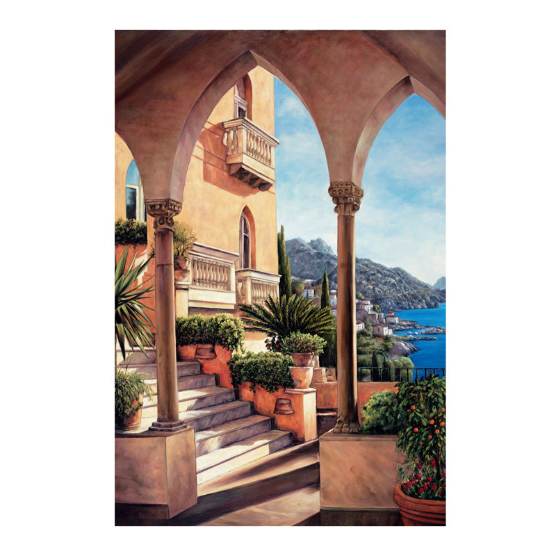 Palazzo On Amalfi by Elizabeth Wright - Print on Canvas, 101.6 cm H x 66.04 cm W x 1.91 cm D, No Frame