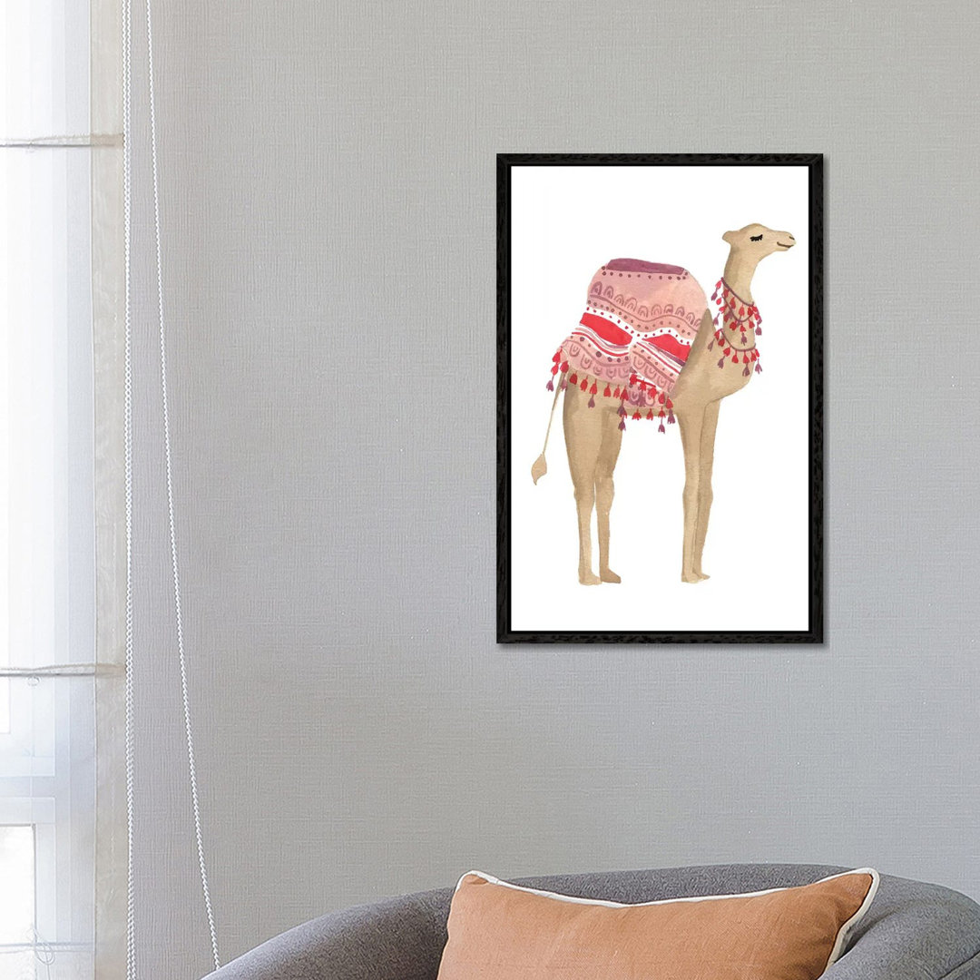 Happy Camel I von Sabina Fenn - Galerie-verpackte Leinwand Giclée auf Leinwand