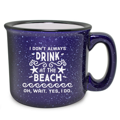 Tasse «Drink At The Beach» en céramique cobalt
