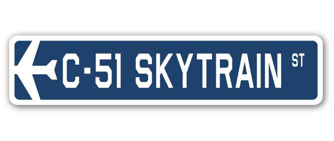 Plaque de rue en aluminium militaire de sang Skytrain Airworth, H 8 po x l 36 po x P 1 po
