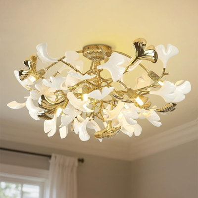 Plafonnier rond 31,5 pouces Ginkgo