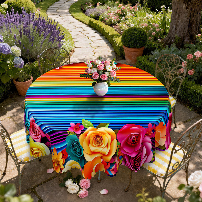 Nappe en polyester lavable à la machine Rainbow