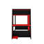 Lit simple superposé en bois avec bureau, deux tablettes de rangement, USB et lumière DEL-1795757403-1795757405