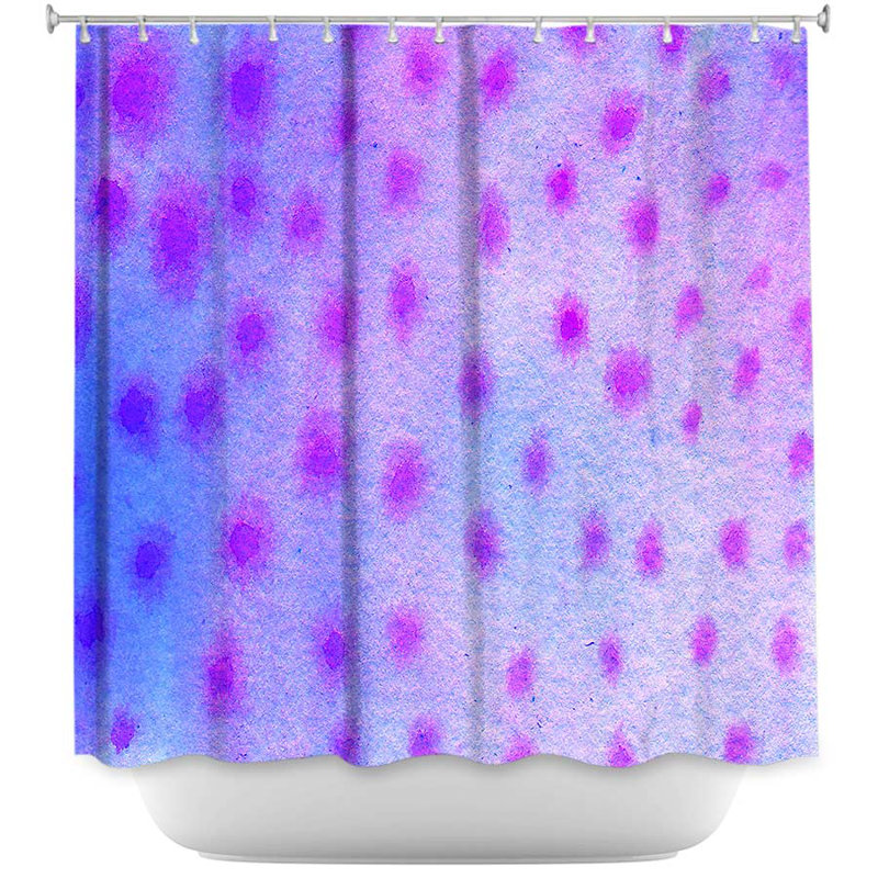 Rideau de douche simple artsy spots, Mauve