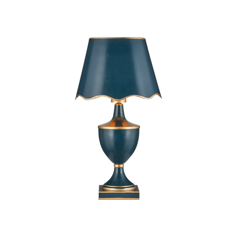 Travelogue Table Lamp, Navy/Gold, Navy/Gold