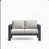 Coussin gris clair / structure noire