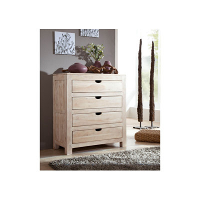 4 Drawer 85cm W Solid Wood Dresser